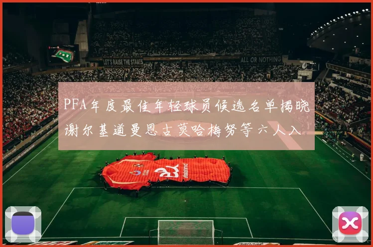 PFA年度最佳年轻球员候选名单揭晓谢尔基道曼恩古莫哈梅努等六人入围